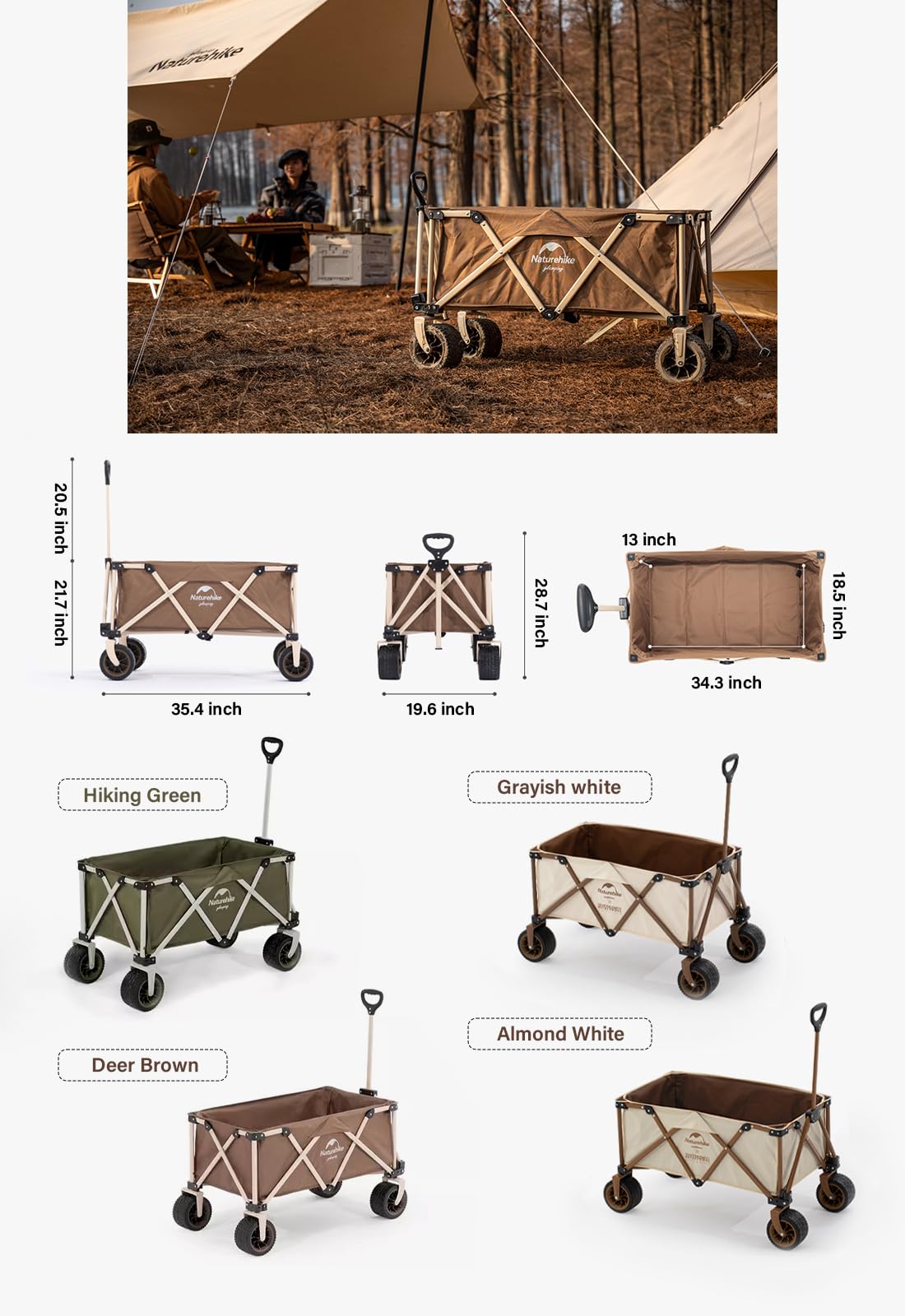 Amazon.com: Naturehike Collapsible Outdoor Utility Folding Wagon