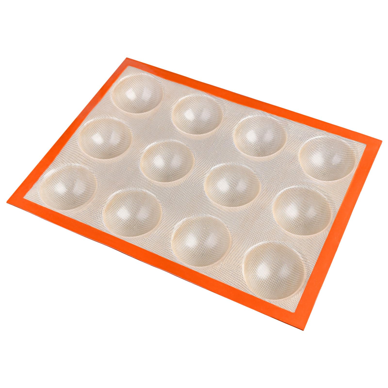 SANTOW Antihaft-Silikon-Muffinform, 12 Muffin-Backform, 12 Muffinformen, perfekt für Eier-Muffin, große Cupcakes, Törtchen und mehr, BPA-frei und spülmaschinenfest