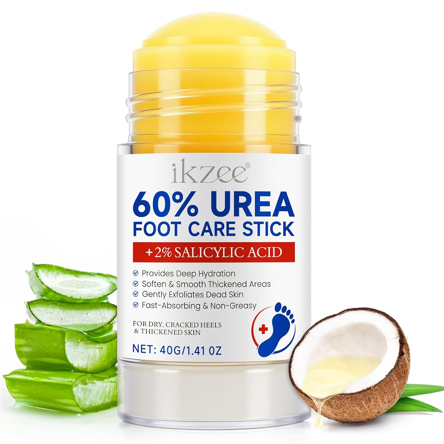 Urea Cream Stick 60% plus 2% Salicylic Acid for Feet Maximum Strength, Foot Lotion Stick for Rough Thick Dry & Cracked Skin, with Coconut Oil, Green Tea Extract, Tea Tree and Aloe Vera Urea Cream Stick 60% plus 2% Salicylic Acid for Feet Maximum Strength, Foot Lotion Stick for Rough Thick Dry & Cracked Skin, with Coconut Oil, Green Tea Extract, Tea Tree and Aloe Vera