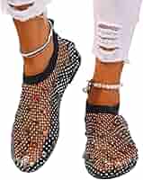アメリMESH FLAT SANDALブラックL美品 Amazon.com: Women Ultra Comfortable Mesh Flats Breathable