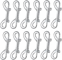 Vista 7 de BBTO 12 piezas de gancho de doble extremo para pernos, aleación de zinc, clips de gatillo dobles, accesorio para mascotas para el hogar, correa