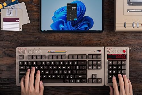 Miniatura 9 de 8BitDo Bloc numérico mecánico Retro 18, compatible con el modo de calculadora, Bluetooth2.4GWired Numpad para Windows y Android - Edición C64