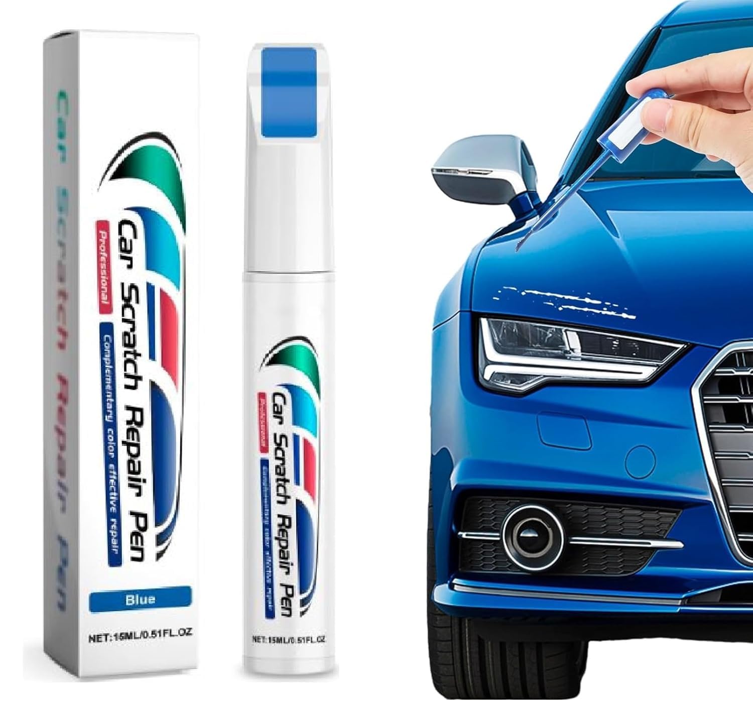Blue Car Paint Touch Up Pen | Quick Scratch Repair Pen for Cars & Bikes | Instant Color Restoration – Pack of 1-image-7