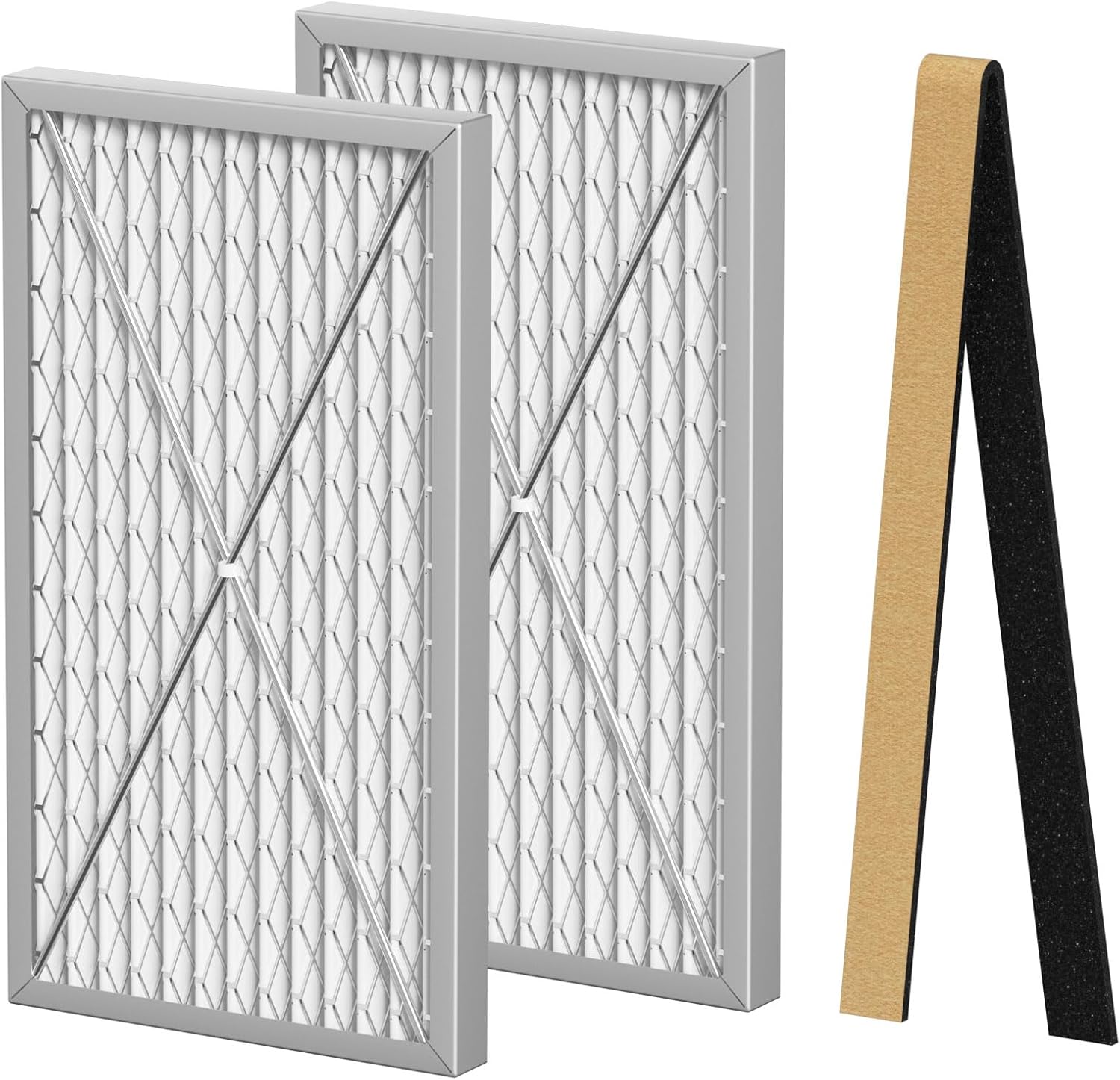 Carmerny 24x12x12 MERV 14 Inner Synthetic Pocket Air Filter Replacement Compatible with 750-ER Air-Tech HP Jet AFS-1000B AFS-1000C, JDS 14003 Powermatic 1791082 JET 708733 Air Filtration, 2 Pack