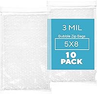 Vista 25 de GPI - 50 unidades, bolsas con cremallera de burbujas de 4 x 6 pulgadas, 3 mil de grosor, resellable, reutilizable, bolsa protectora de burbujas