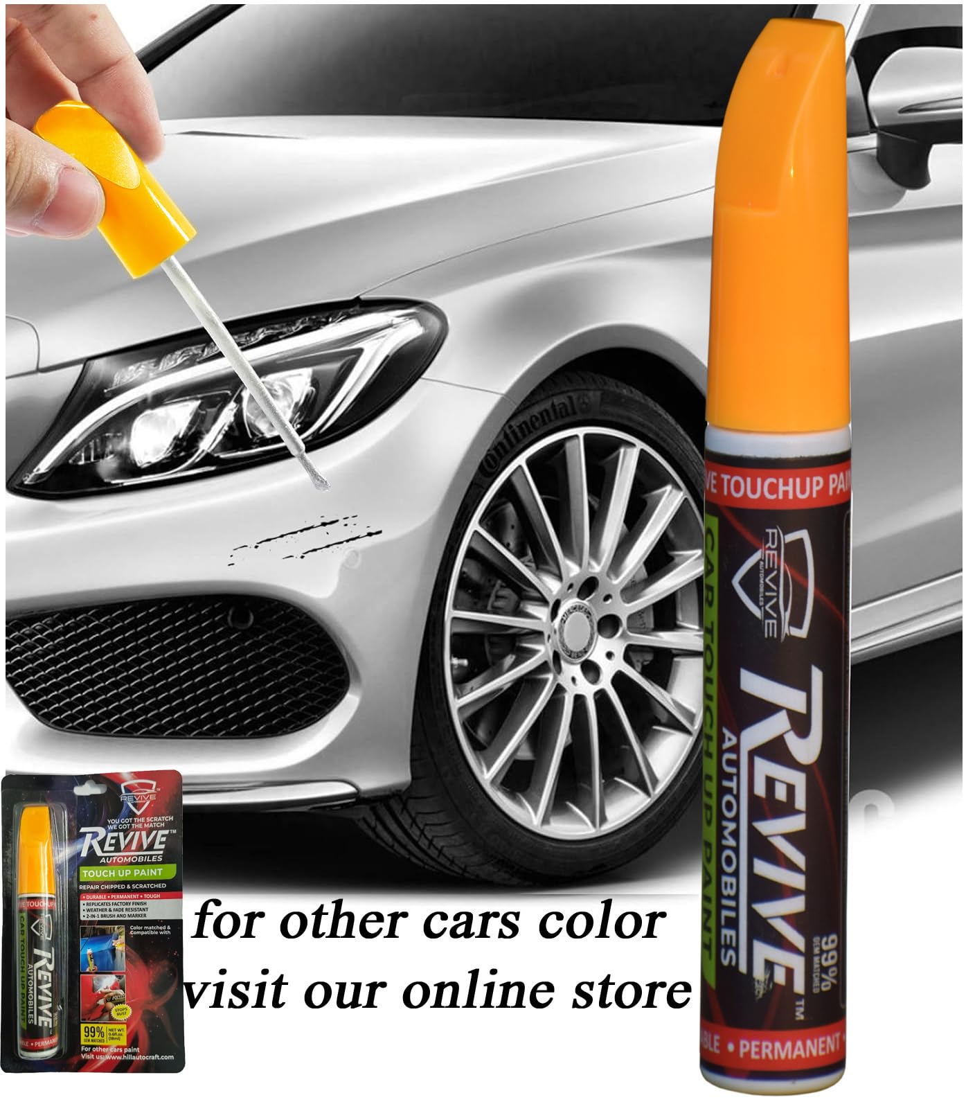 Mahindra XUV 3XO colors Revive touchup paint pen, factory Quality & matched 2K paint (Nebula Blue (MM9522)) - Image 2 thumbnail