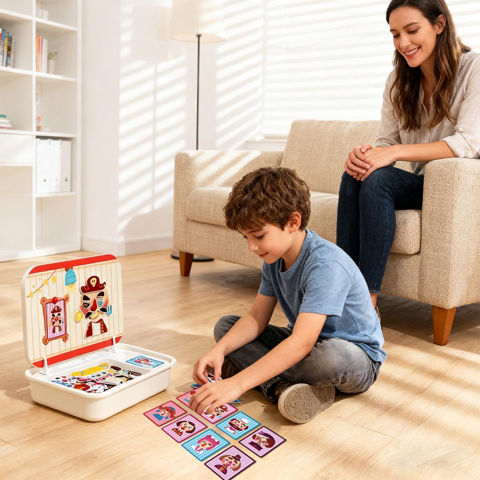 Magnetyczne Puzzle Tablicowe Drewniana Magnetyczna Gra Układanka Stołowa Z