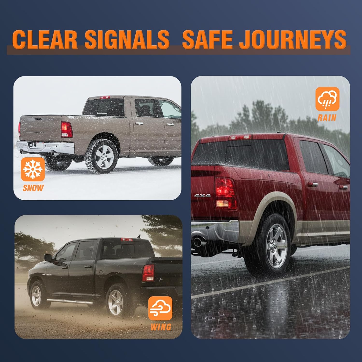 Tail Light Assembly Pair Left and Right Compatible With 2009-2018 Dodge Ram 1500 2500 3500 and 2019–2024 Ram 1500 Classic with Bulbs Replace OE# 55277415AD 55277414AE CH2818124 CH2819124