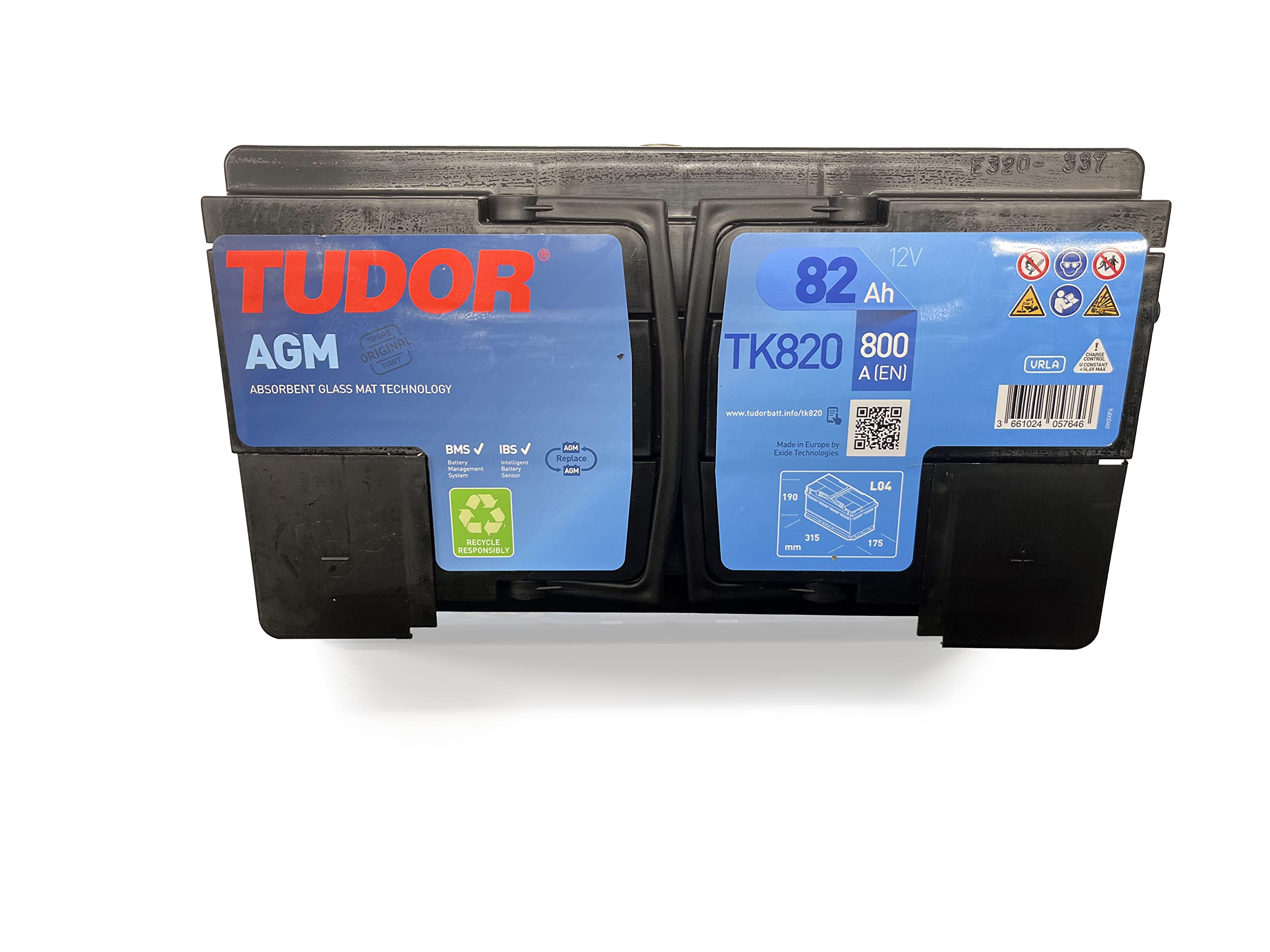 TUDOR Batería 82, Ah 800, A/EN TK820 L 315mm B 175mm H 190mm Compatible con BMW 5 Touring F11, AUDI A4 B8 Avant 8K5 A6 C7 Avant 4G5, 4GD, MERCEDES-BENZ Clase C T-modell S204, OPEL