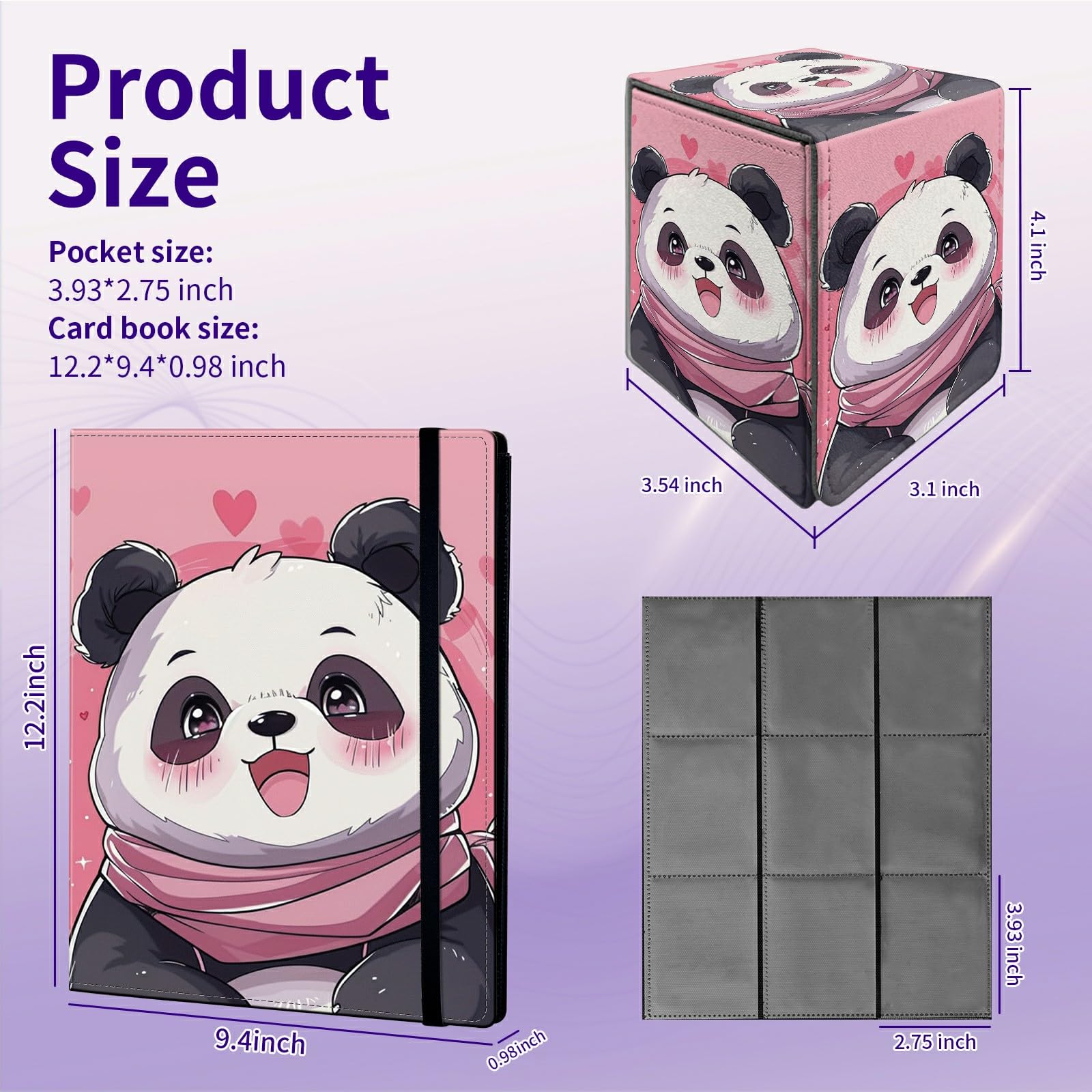 Amazon.com: Dikoer Pink Panda Trading Card Binder, Photo Card Binder 720  Pockets with 20 Pages, Business Card Holder Organizer with Elastic Strap  for MTG TCG Sports Cards Baseball Cards Collection Protection :