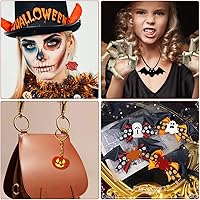 Vista 2 de Voyyphixa 3 PCS Halloween Resin Molds Pumpkin Bat Spider Jewelry Silicone Molds Stud Earring Molds Horror Scary Ornament Epoxy Casting Molds for