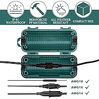 Vista 4 de Frienda Cubierta de Seguridad para Cable de Extensión para Exteriores Impermeable Protector de Conector de Cable IP44 con 4 Cierres Desmontables