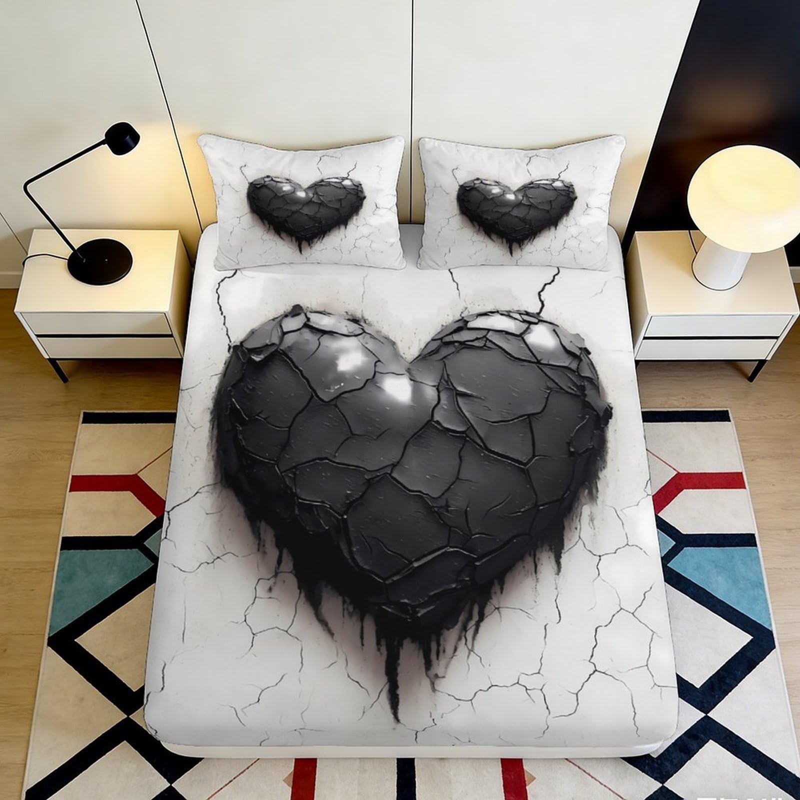 3D Printed Forest Panda Fitted Sheet Microfiber Deep Pocket Non-Slip Panda Mattress Fitted Cover for Adults Teens Bedroom 180x200x25cm