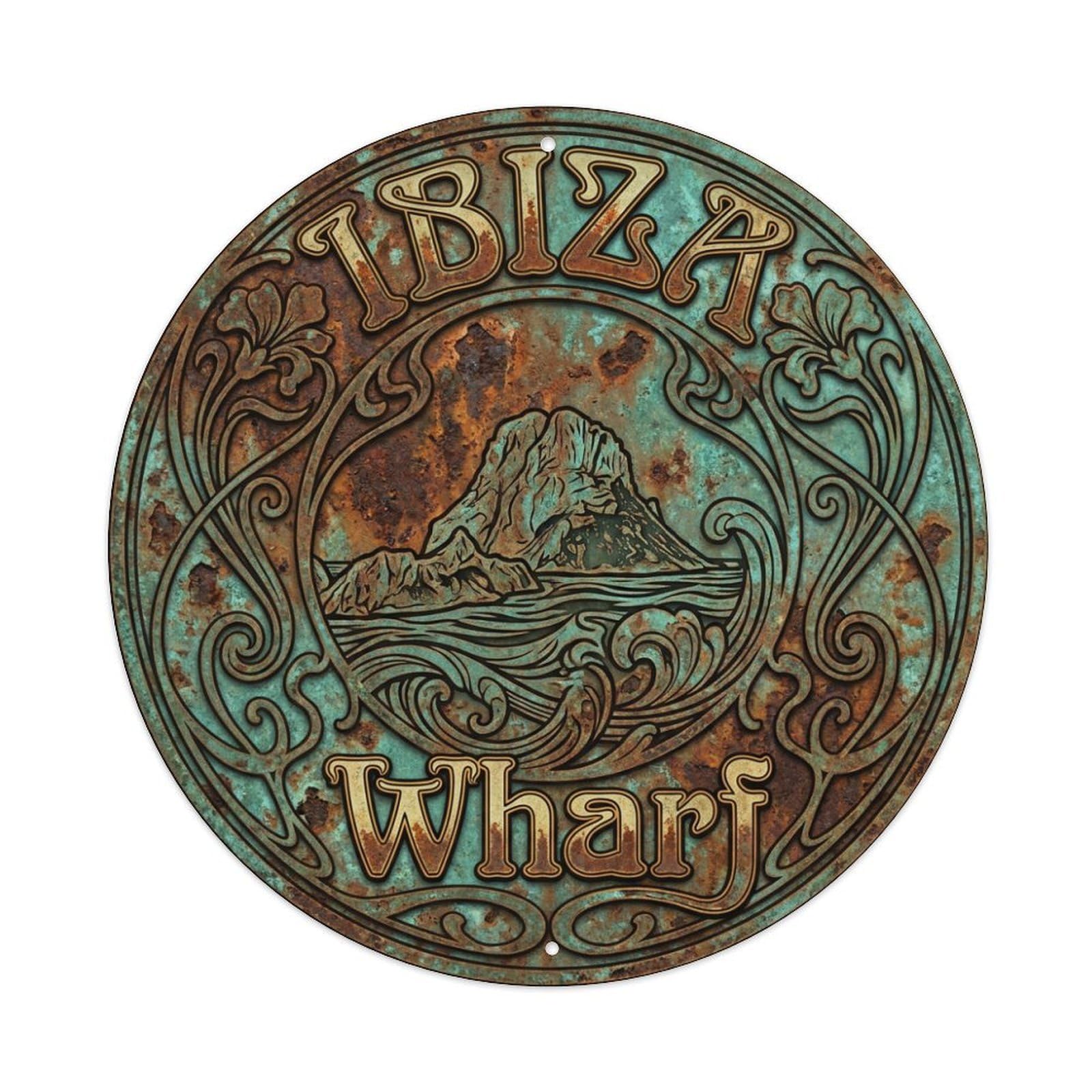 Tgrcjimh Style Metal Tin Sign Vintage Travel Ibiza Spain Reflection 1