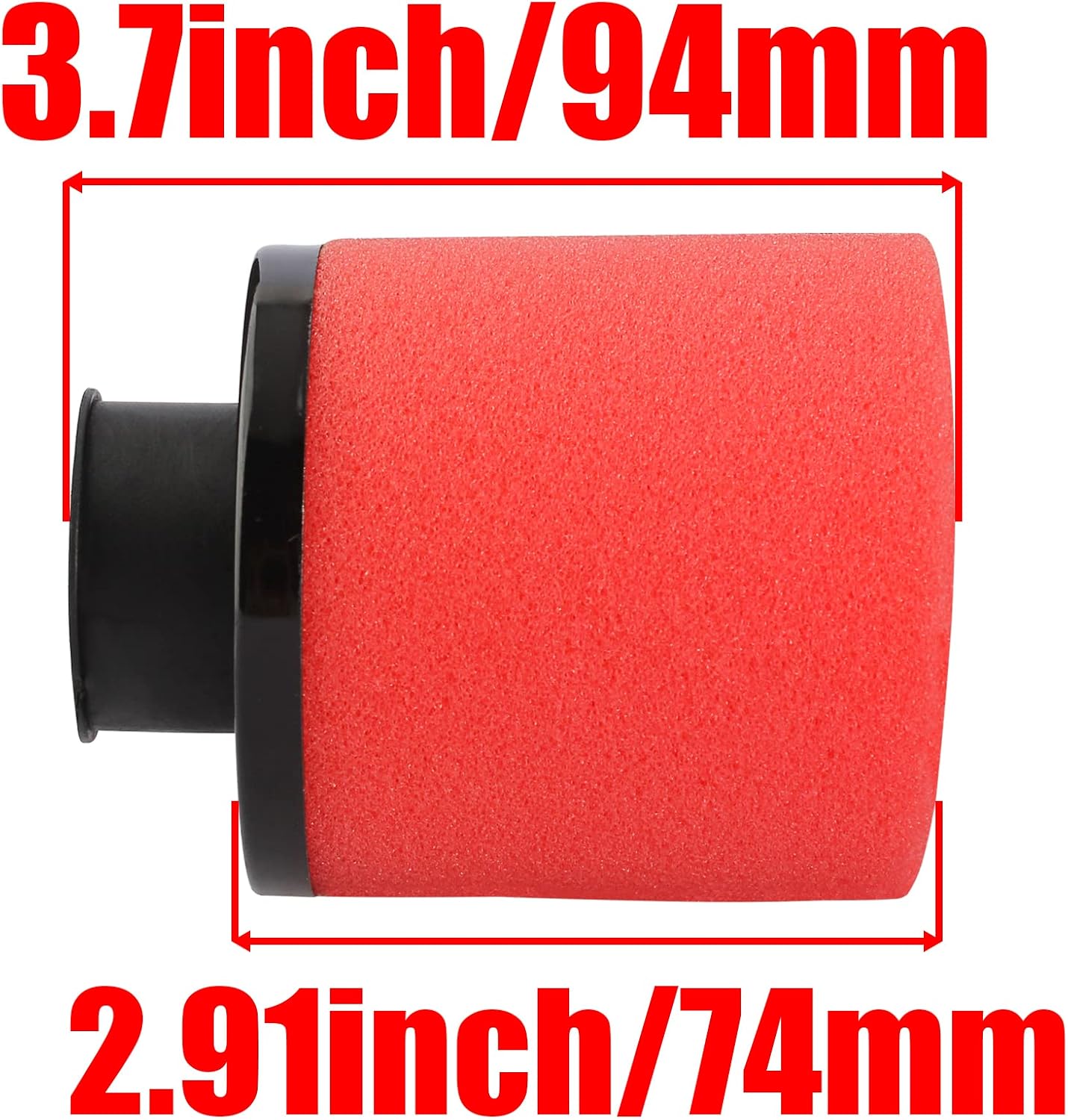 2Pcs 1.1inch 28mm Filter for 50cc - 90cc 110cc 125cc 150cc GY6 Engine ATV Quad Scooter Go Kart Mini Moto Pocket Pit Dirt Super Bike Kawasaki Suzuki Yamaha 27mm 29mm Red