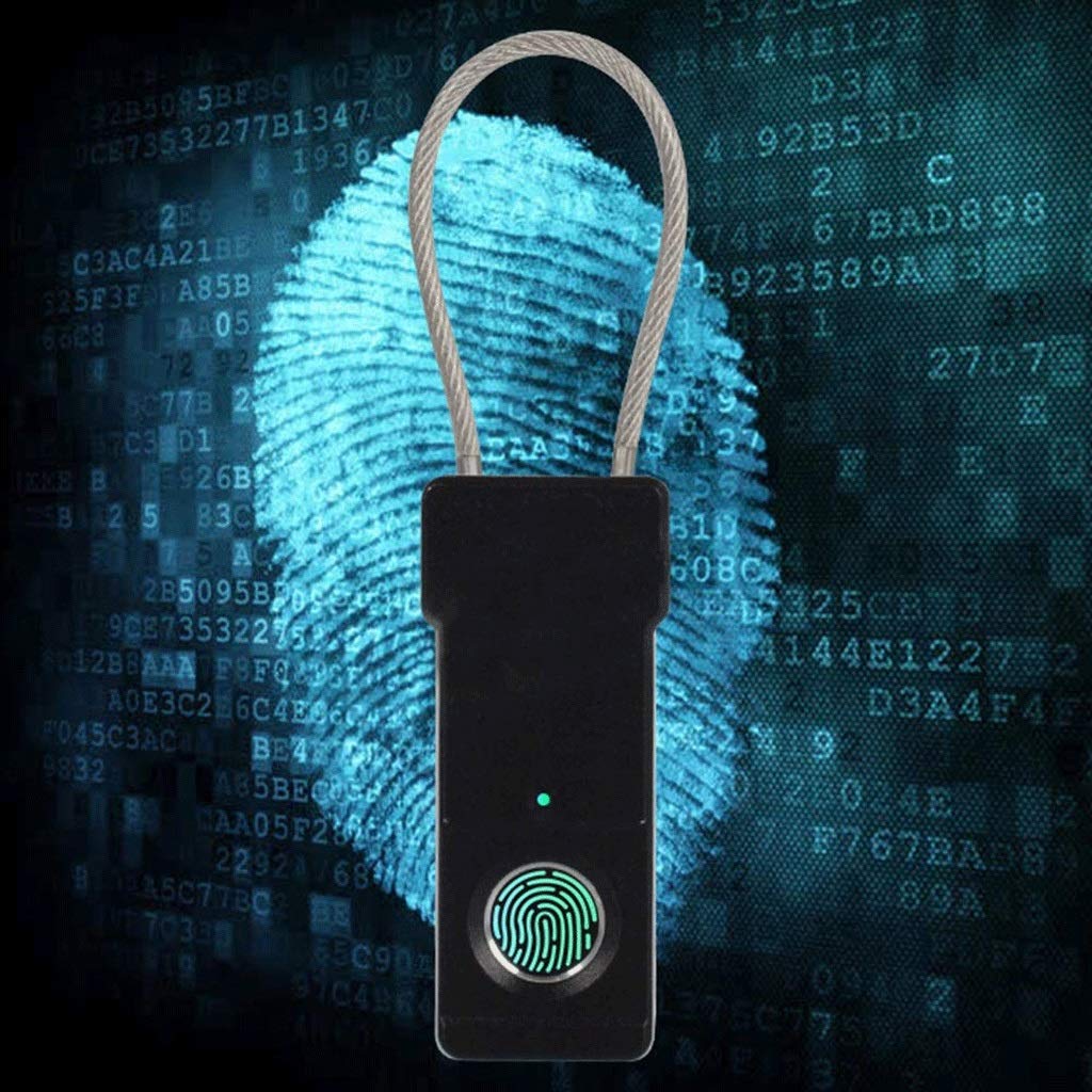 Lucchetto per impronte digitali Smart Gym Locker Locks Small Touch Biometrico Outdoor Impermeabile Thumbprint Lock con per zaino, cancello, dormitorio valigia, bagagli