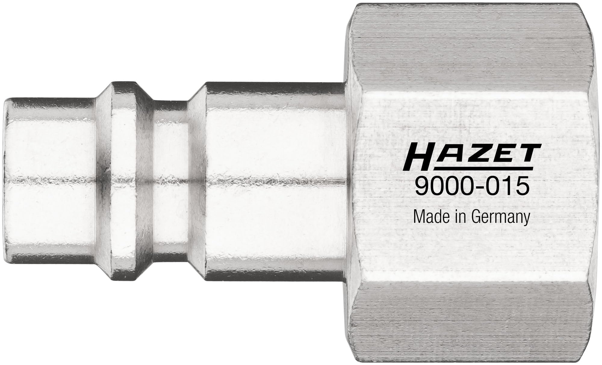 HAZET Nypel przyłączeniowy powietrza 9000-015, gwint wewnętrzny 16,41 mm (3/8"), do złączy sprężonego powietrza, wtyk złącza typu 2 Orion, standard DE, AT, SI, HU, CN, IN, PT, RU, PL, RO, TR
