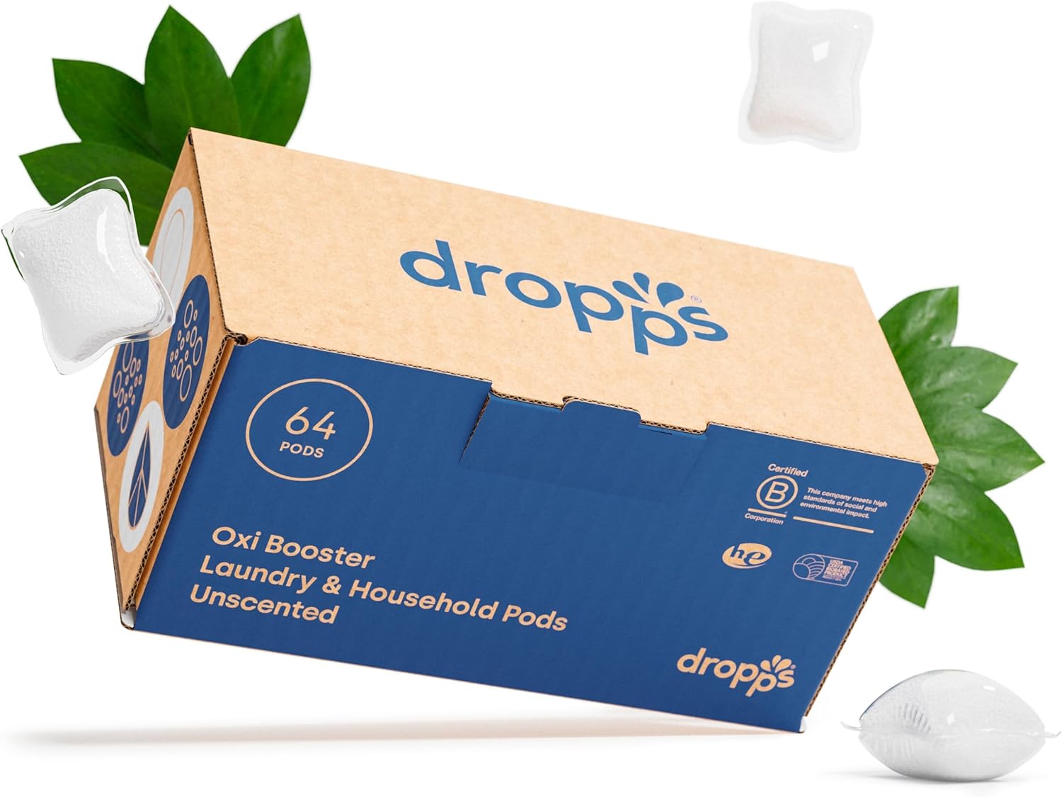Dropps Oxi Booster Pods Unscented 64 Count HE