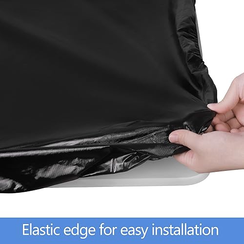 Miniatura 10 de Ruisita Juego de 3 piezas de mantel ajustable para mesa y banco de pícnic, mantel ajustable para mesa y banco, color gris, 72 pulgadas