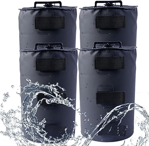 Bolsa de peso de agua para toldo, 88 libras, juego de 4 pesas para patas para toldo desplegable, toldos, tienda de campaña, cenador (10 L, color