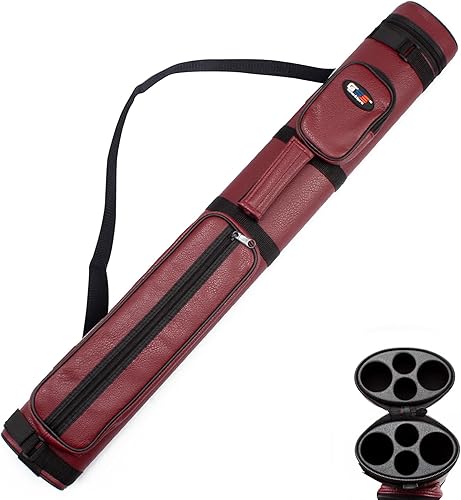 GSE Games & Sports Expert Estuche de transporte para taco de billar duro de lujo 2x2, estuche para taco de billar, accesorios de billar (varios