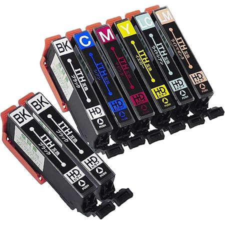 Amazon エプソン用 Ith イチョウ 互換インク Ith 6cl 互換 6色 黒2本 計8本 インクのチップス インクカートリッジ 通販