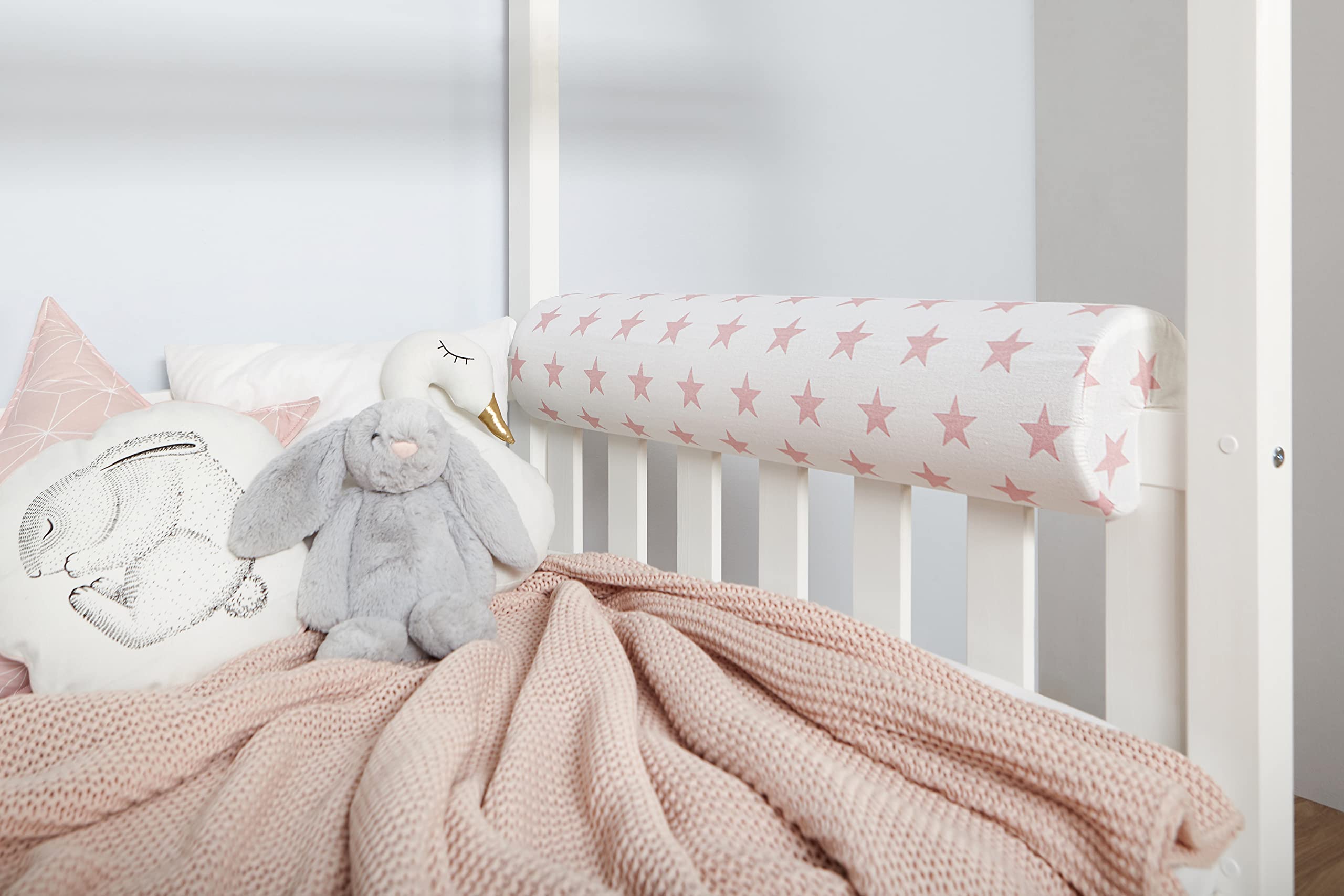 TiCAA Nackenrolle für Hochbett – Baumwollbezug, dekorativ und polsternd