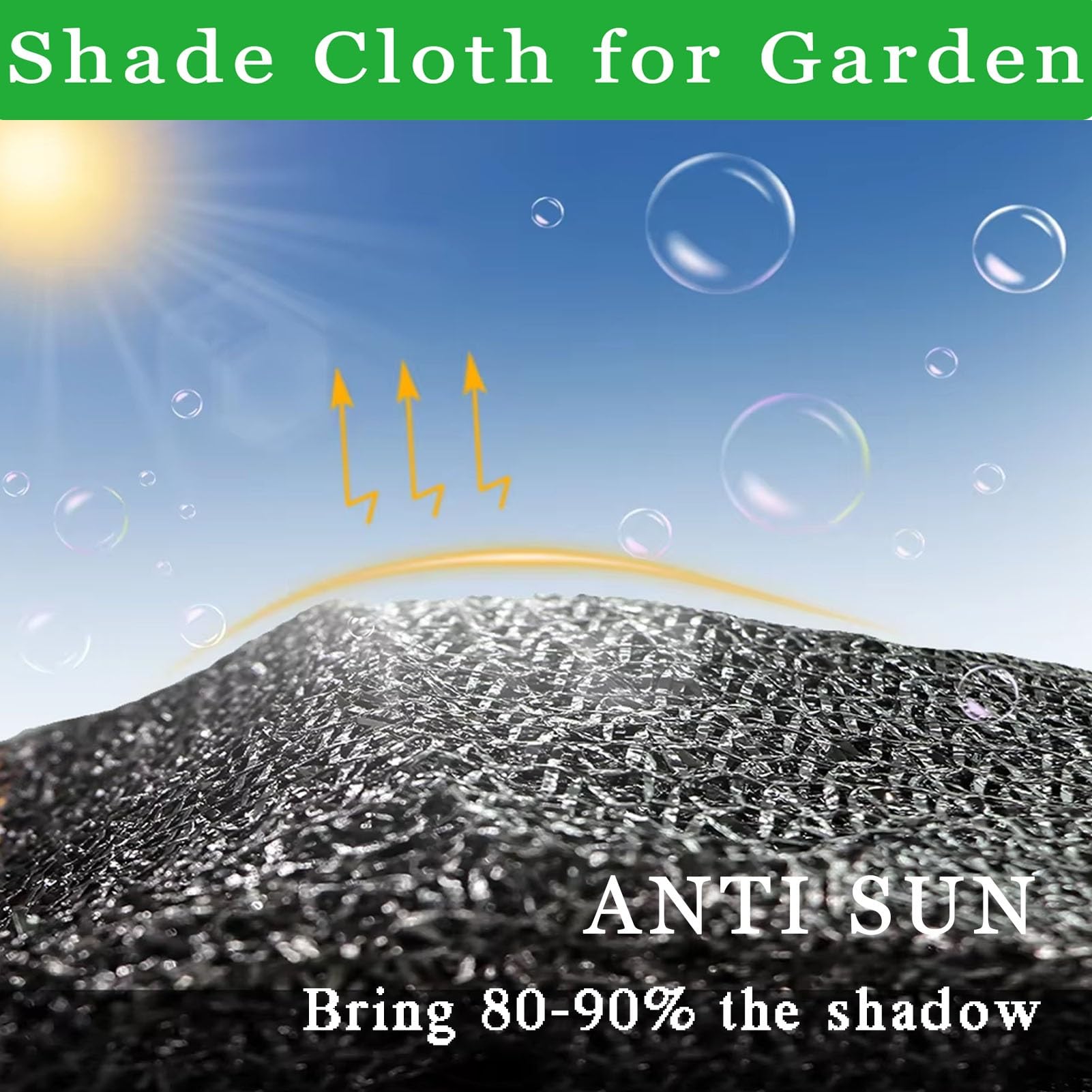 Telo ombreggiante 80% resistente ai raggi UV, 2,3 x 7,2 m, durevole copertura in rete per giardino, serra, pergolato, ideale per piante, fiori, fienili e cucce con occhielli