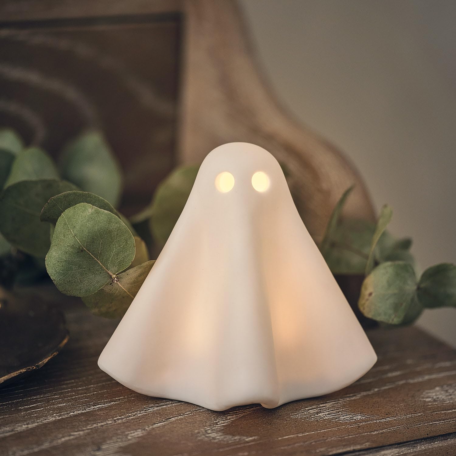 Lights4fun Gerald the Ghost Porcelain LED Halloween Decoration