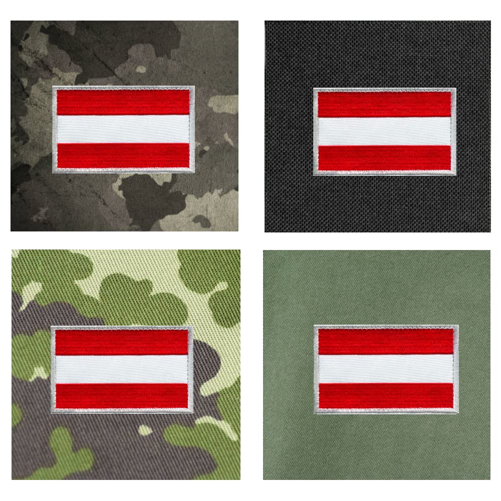 Patch Réfléchissant Drapeau Autriche – À Coudre Ou Coller, 8x5 Cm - 4