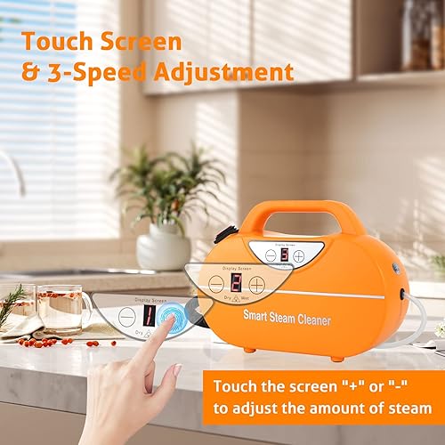 Miniatura 7 de WICHEMI Limpiador de vapor de 1800 W para limpieza, vaporizador de mano de alta presión + trapeador de vapor de piso de alta temperatura de 1800 W,