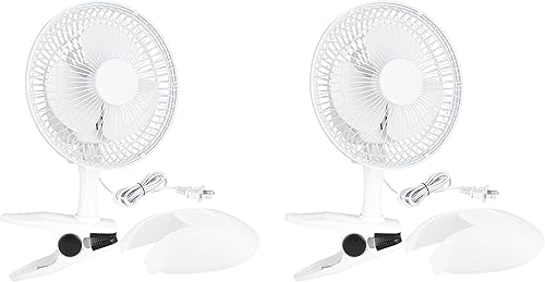 Miniatura 8 de RamPro Escritorio portátil y ventilador de clip, ventiladores de 6 pulgadas, enchufe pequeño y silencioso, pequeño ventilador de refrigeración