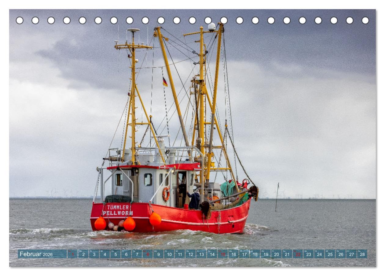 Pellworm - Das Inselparadies (Tischkalender 2026 DIN A5 quer), CALVENDO Monatskalender: Stimmungsvolle Bilder dieser paradiesischen Nordseeinsel bei Tag und Nacht