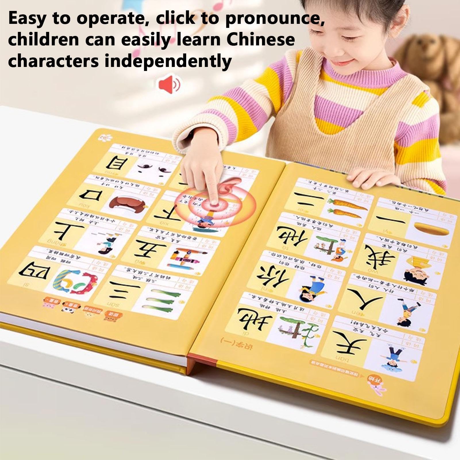 Libro parlante para niños, Libro de Actividades de Aprendizaje Preescolar - Libros de Aprendizaje del Idioma Chino para niños,Juguetes para Aprender matemáticas Libros para Aprender el Idioma Chino