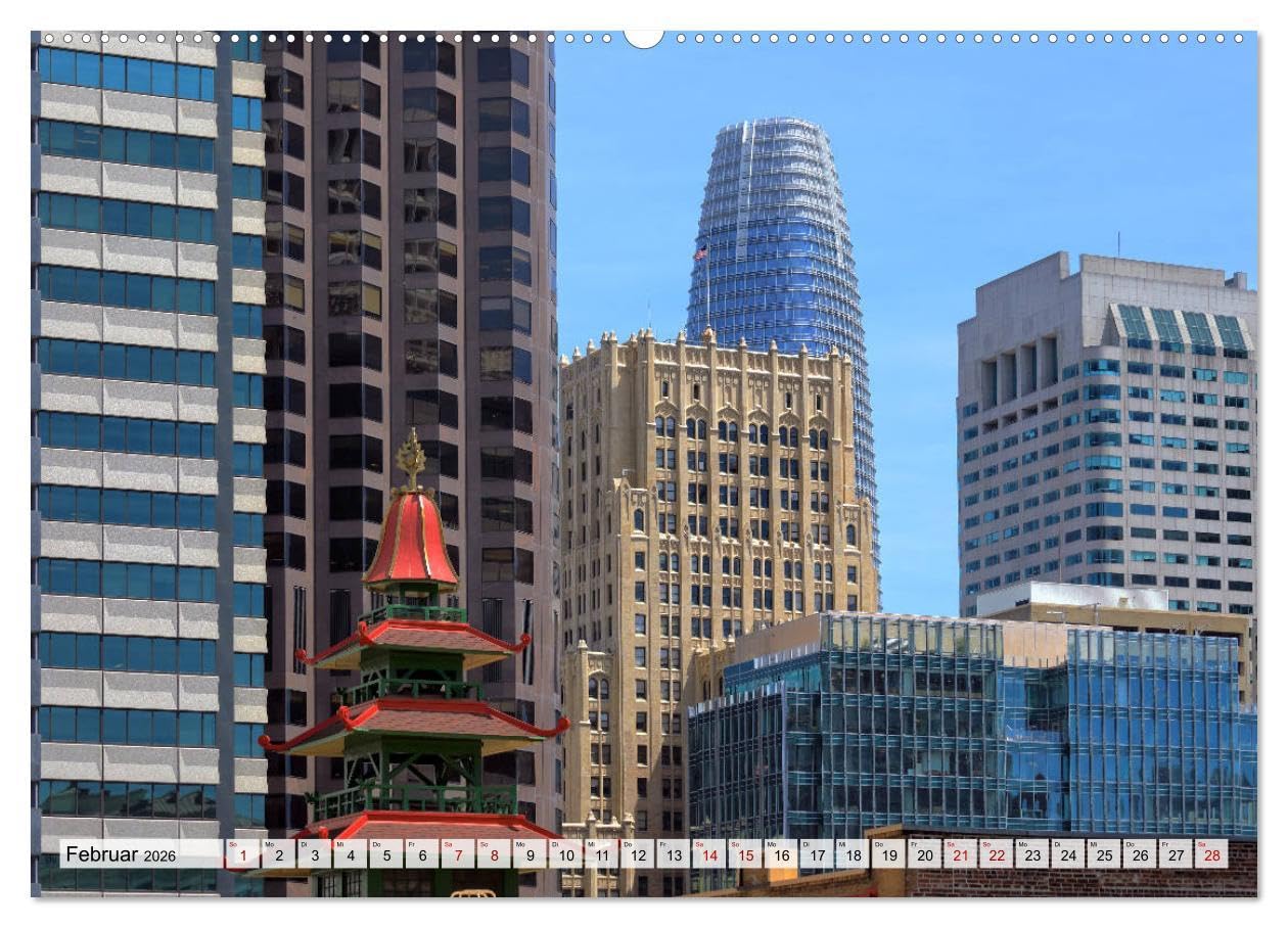 San Francisco - City on the Bay (Wandkalender 2026 DIN A2 quer), CALVENDO Monatskalender: Faszinierende Bilder der Traumstadt San Francisco an der Pazifikküste in Kalifornien (CALVENDO Orte)