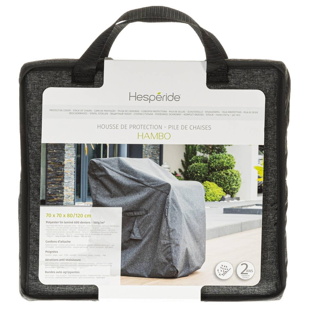 Hespéride - Housse de Protection hambo pour Pile de chaises 120x70x70cm en Polyester