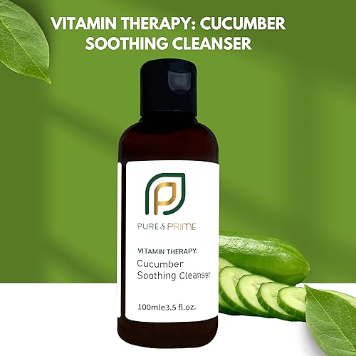Miniatura 3 de Pure & Prime Limpiador calmante para pepinos, hidratante y suave para la piel, natural y vegano, 3.4 fl oz.