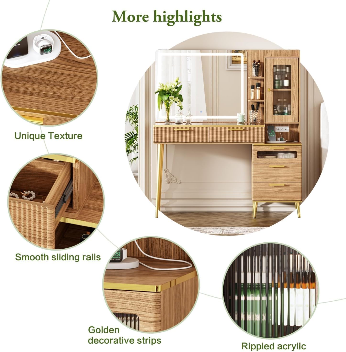 Unique Fluted Waveform Panel and Small storage room