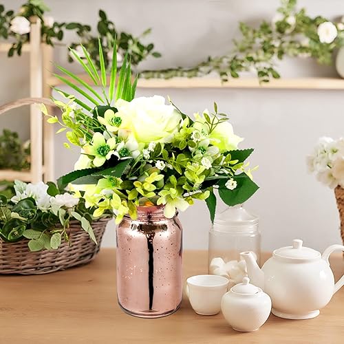 Miniatura 6 de 12 tarros decorativos de 16 onzas pintadas para centro de mesa, decoración del hogar, cumpleaños, inauguración de la casa, fiesta de inauguración