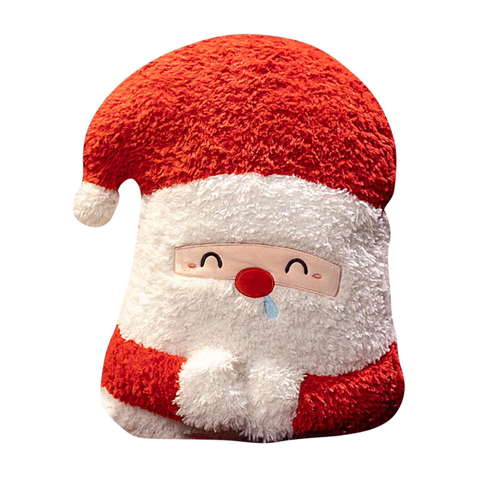 Oreiller de Noël en peluche et coussin de sapin confortable pour canapé de fête