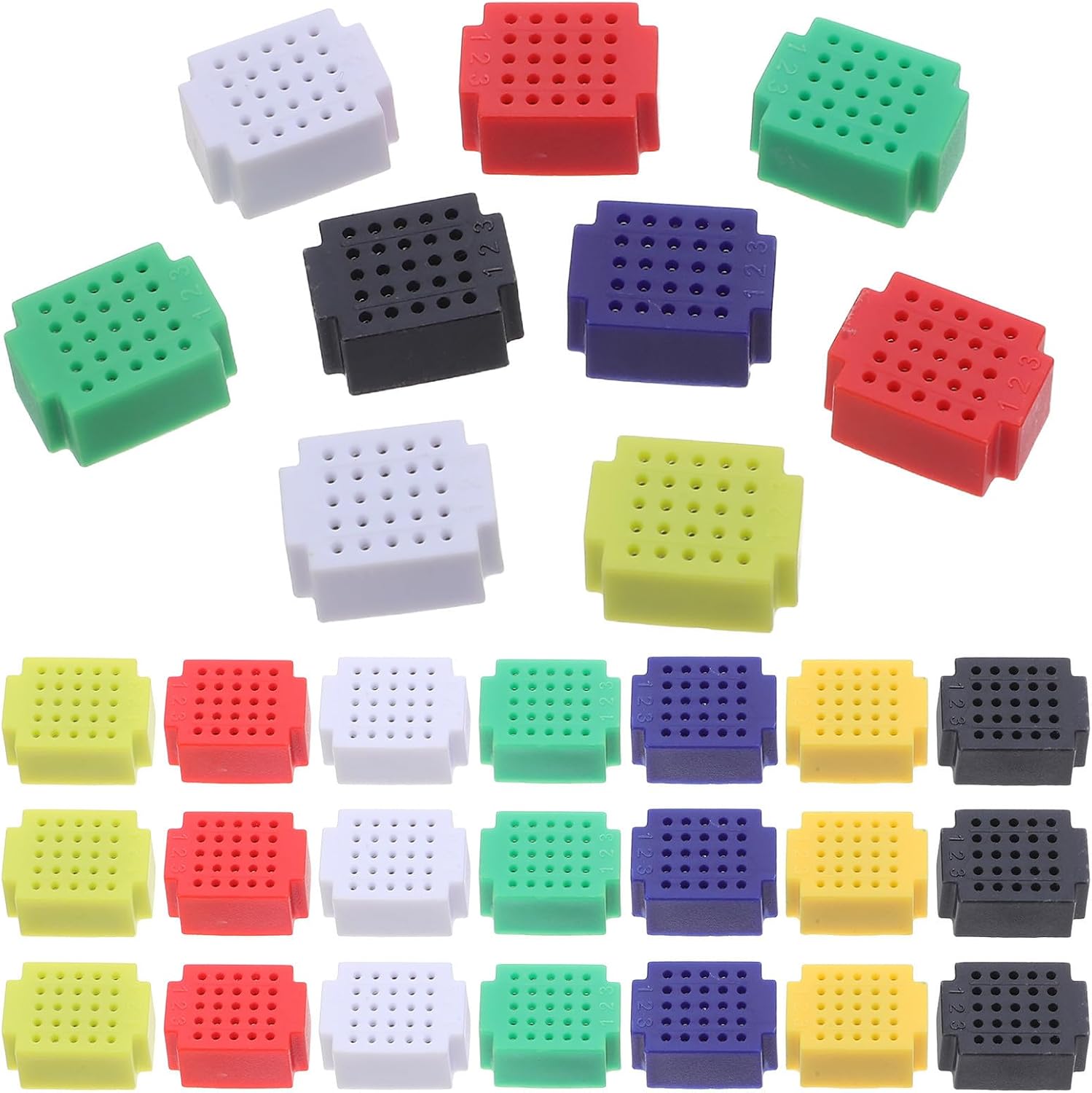 35pcs Mini Breadboard Kit No Soldering PCB Circuit Board for Beginners