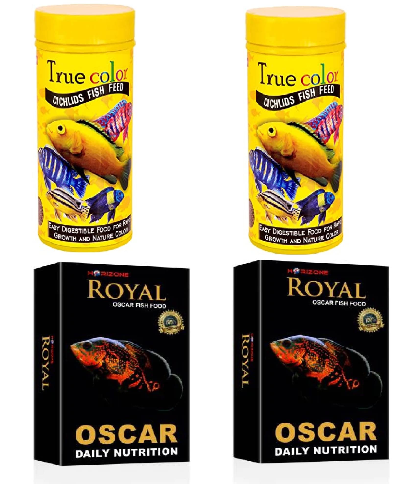 Best Cichlids OR Oscar Fish Food Collections for All Type Cichlid Family Fish 4 in 1 Combo (Total 400g Fish Food) (B0B6WQ1GF7) Amazon Price History, Amazon Price Tracker