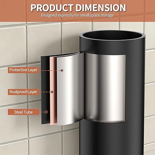 Miniatura 5 de Almacenamiento de 3 niveles sobre el inodoro, estantes de baño de metal independientes, ahorro de espacio sobre el estante de almacenamiento del