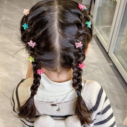 Miniatura 6 de FZBNSRKO 100 mini pinzas para el cabello, coloridos dibujos animados de animales, verduras, flores, mini pinzas para el cabello, pasadores pequeños