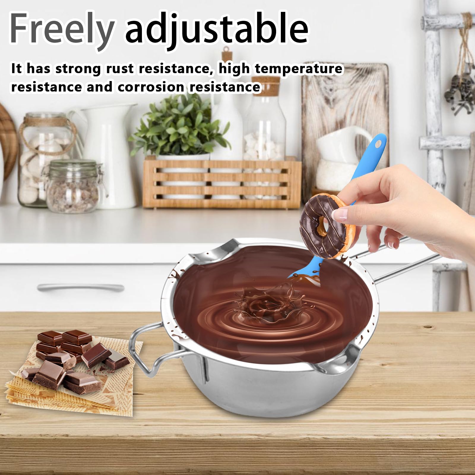 Produktbild von Schokofondue Tasse 2x Schoko Fondue Tasse/ Tasse Mit Kerze Gabel Set/ Winter/ Weihnachten/ Geschenk Schoko Fondue Tassen