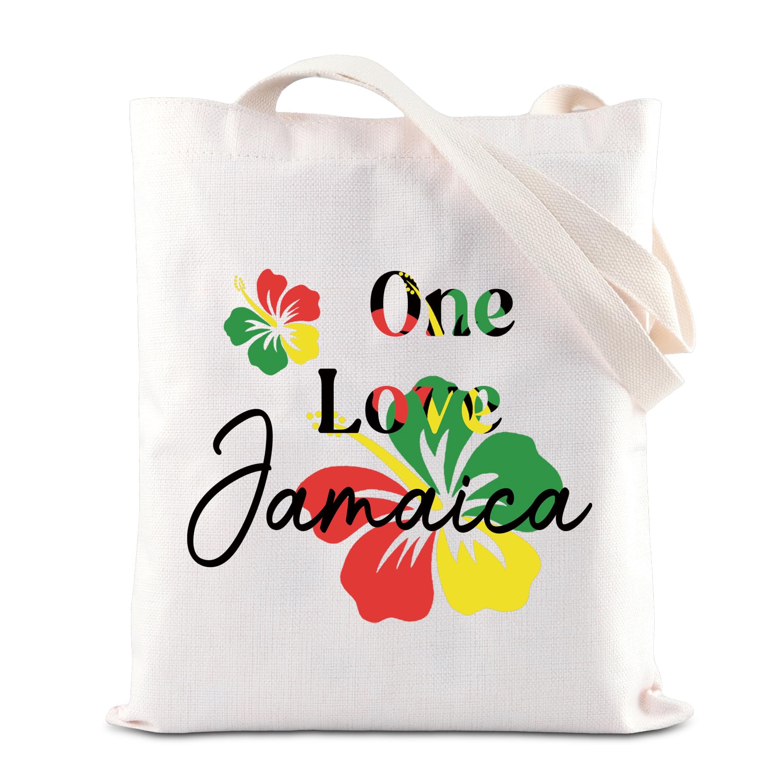 JNIAPJamaica Tote Bag Jamaica Gift For Women Jamaica Vacation Beach Handbag Grocery Bag One Love Jamaican Souvenirs Gift