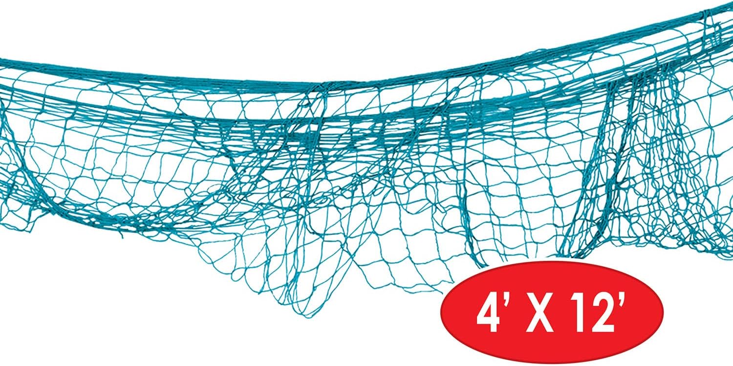 Beistle 2 Piece Novelty Decorative Cotton String Fish Nets For Nautical Theme Under The Sea And Luau Party Decorations