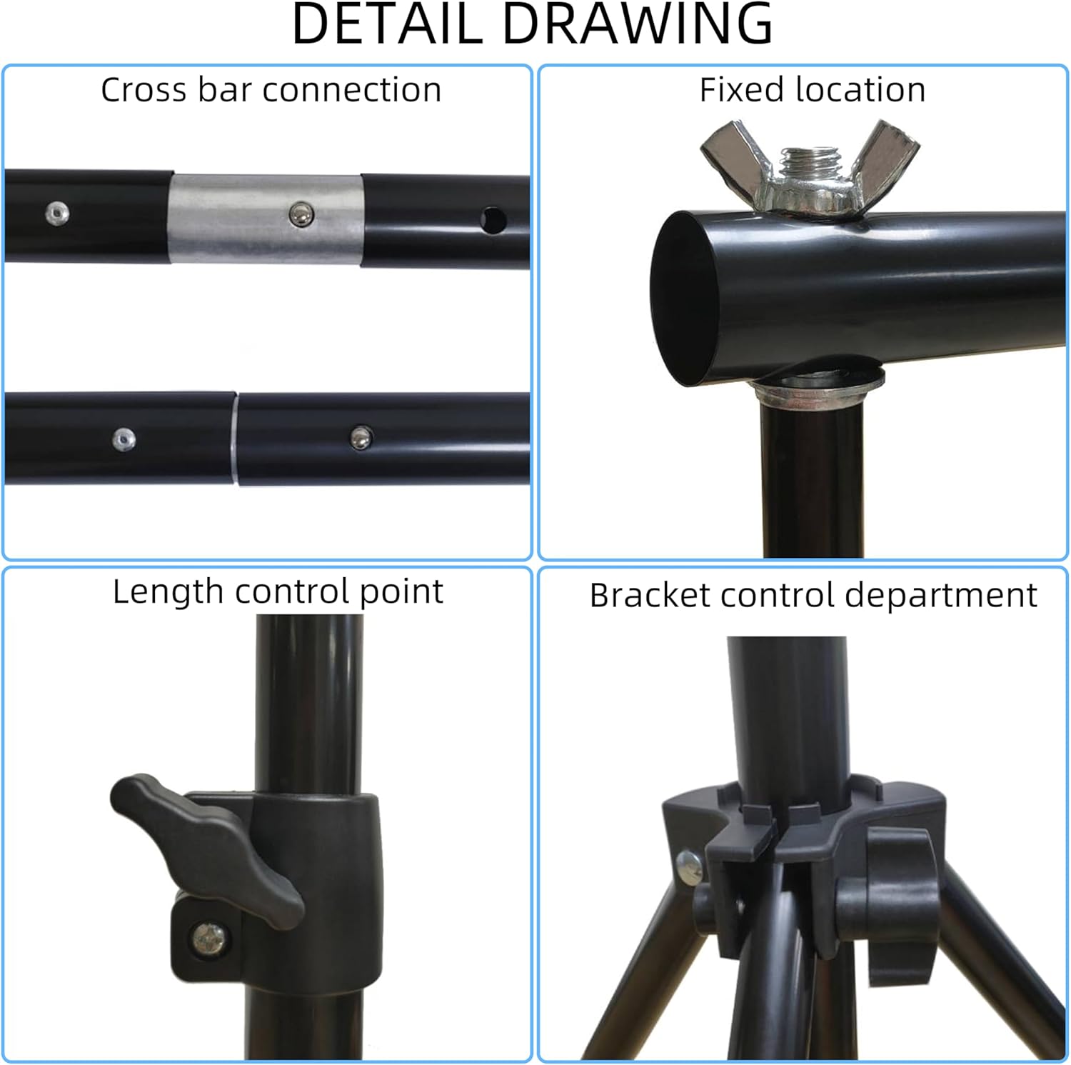 ITOTIN Backdrop Stand 10x7ft(WxH) Photo Studio Background Stand Support System Backdrop Support Kit, for Photography, Advertising Display, Parties Decoration