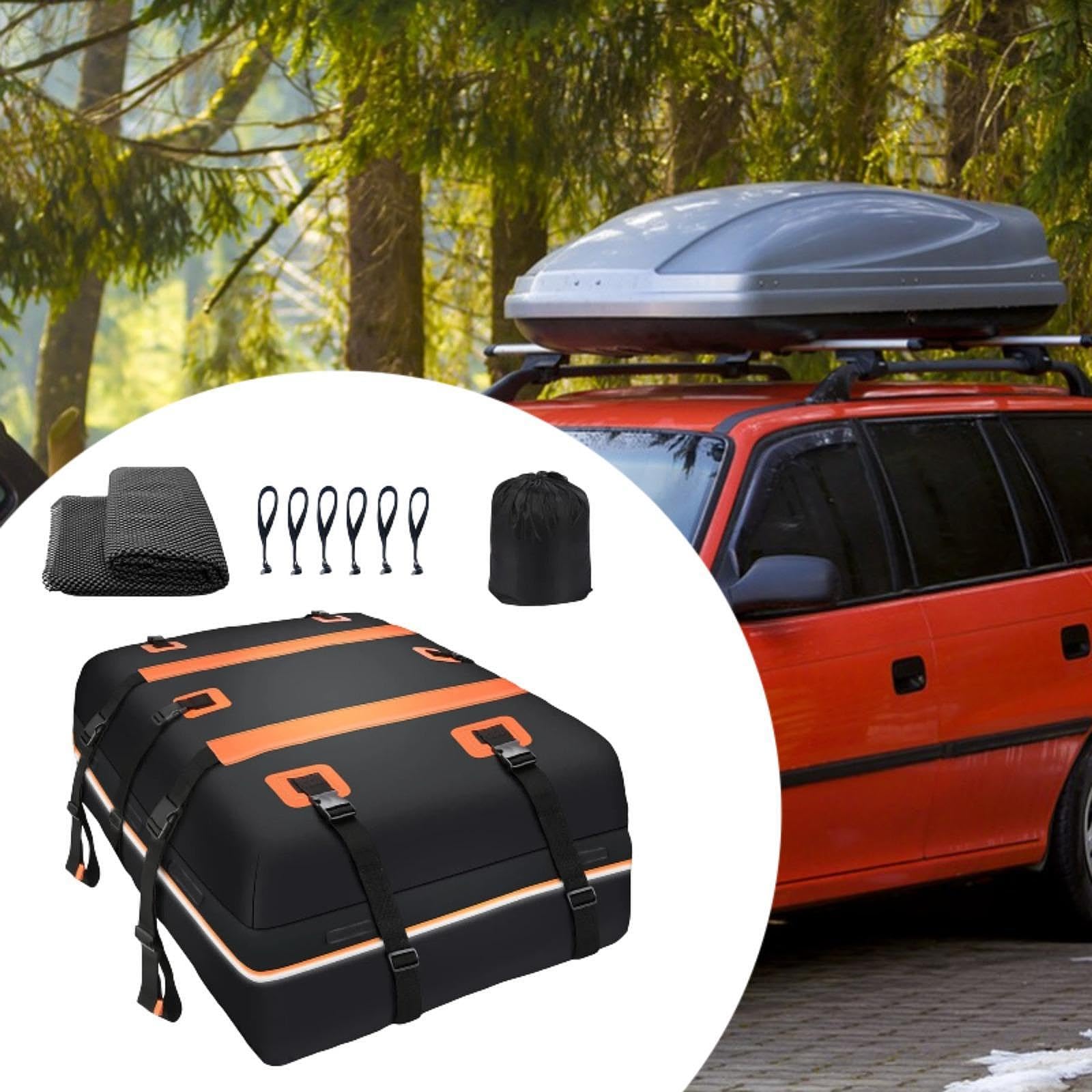 MagiDeal Car Roof Bag Rooftop Cargo Carrier Universal Sturdy Automobile Luggage Bag 20 Cubic Feet for All Vehicle with or without Rack