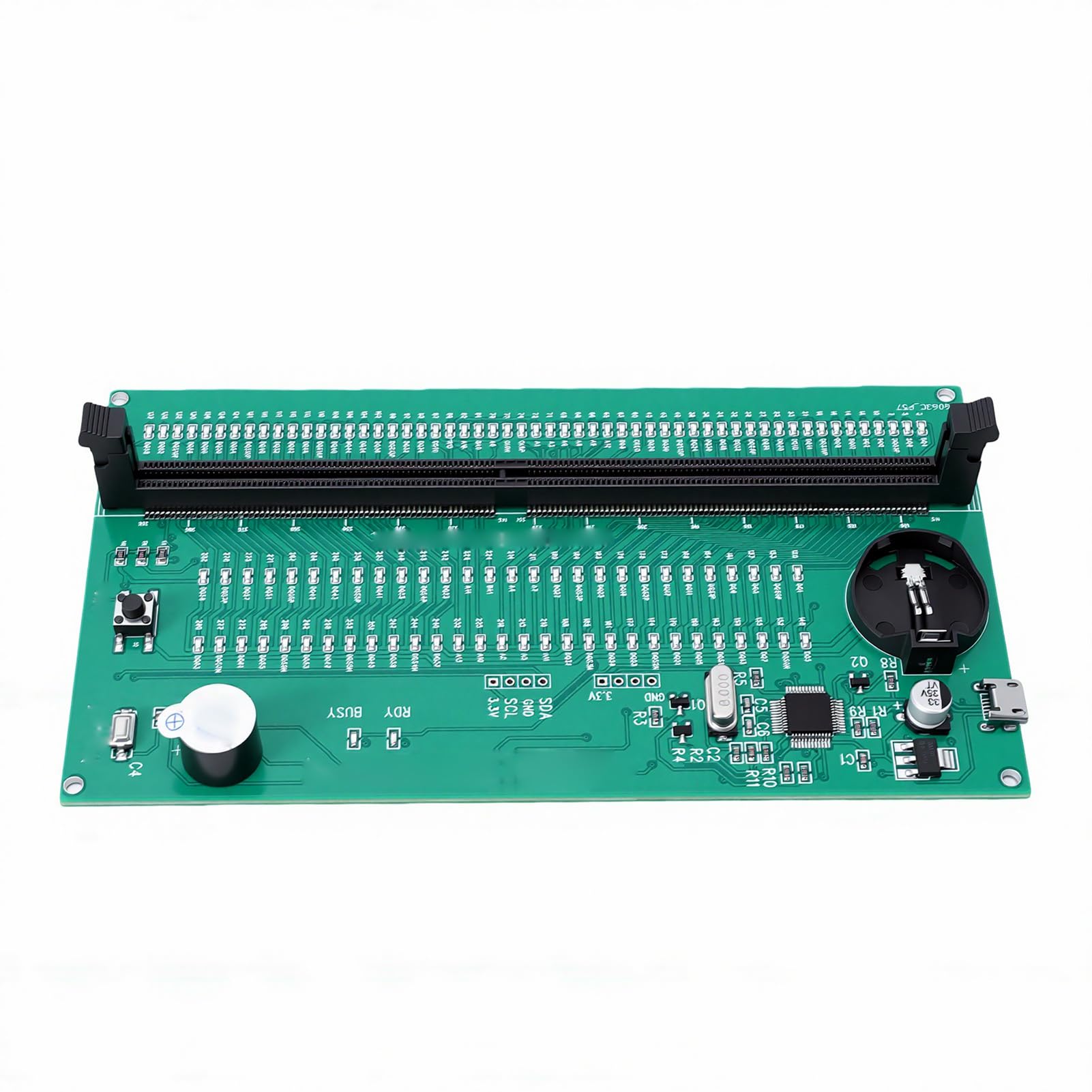 Tester Pamięci DDR4, Analizator Diagnostyczny Pamięci Komputera Stacjonarnego ze Wskaźnikami LED i Wypalaniem SPD, Karta Testowa Komputera Stacjonarnego dla Modułu RAM DDR4 PC Technicy IT